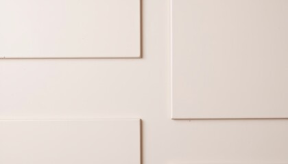 Closeup view of minimalist white square tiles on a clean wall, ideal for modern interior design in bathroom or kitchen