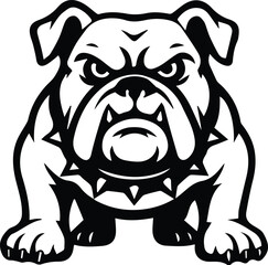 Bulldog Middle High School Sports Team Mascot design isolated on white background eps