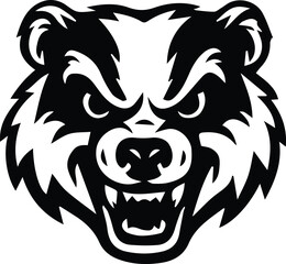Badger Middle High School Sports Team Mascot design isolated on white background eps