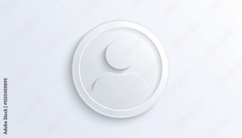 Poster person icon button, seamless user interface for enhanced digital connection and streamlined access