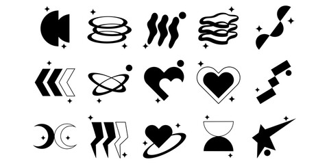 Y2K element black color