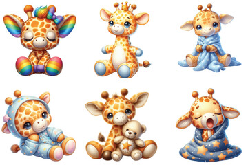 Cute Plush Toy Clipart Baby Giraffe