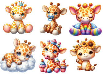 Cute Plush Toy Clipart Baby Giraffe