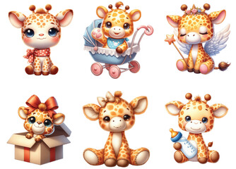 Cute Plush Toy Clipart Baby Giraffe