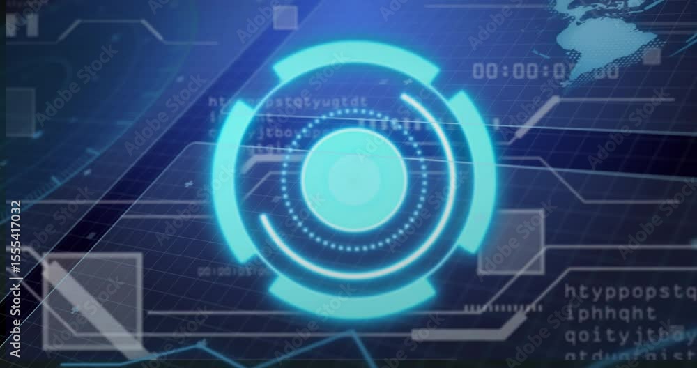 Poster Timer updating driving scan lines sweeping ring while HUD pulsing bars animating for countdown