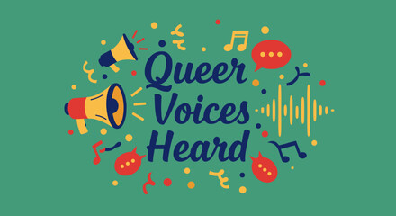Fototapeta premium QUEER VOICES HEARD - Celebrating LGBTQ+ Expression and Community Engagement