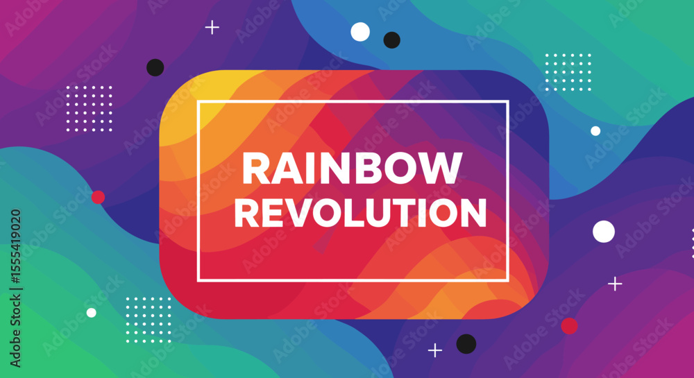 Poster rainbow revolution - colorful abstract background with vibrant gradient patterns for artistic creati