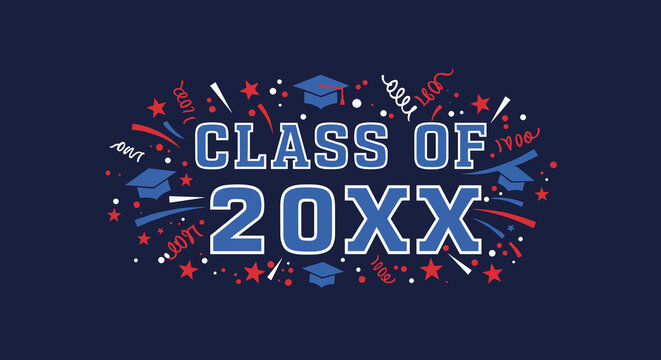 CLASS OF 20XX Graduation Celebration Design for Students and Commemorative Events