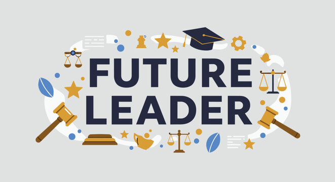 FUTURE LEADER Graphic Design for Educational and Motivational Use, Great for Schools and Organizations