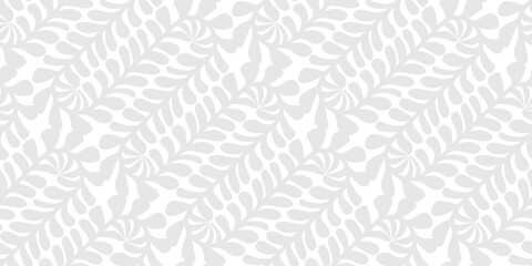Botanical illustration background. Seamless pattern.Vector. 有機的なイラストパターン
