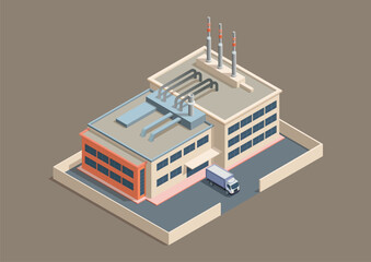 Isometric industrial building