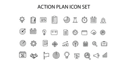 Action plan icon set