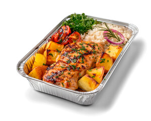 roasted chicken with vegetables