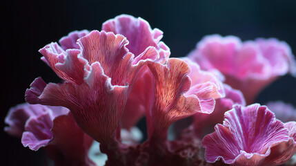 Radiant Lettuce Coral Closeup, Reef Sea Life Background Texture Wallpaper