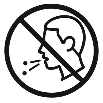 No Spitting Sign - Public Hygiene Icon