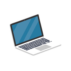 Modern laptop computer technology device digital