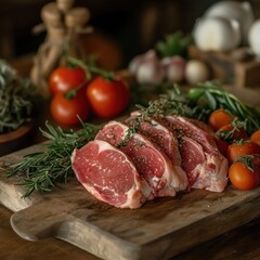 Fresh Organic Meat Preparation for Daily Life Cooking