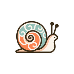 A sweet snail with a swirly shell