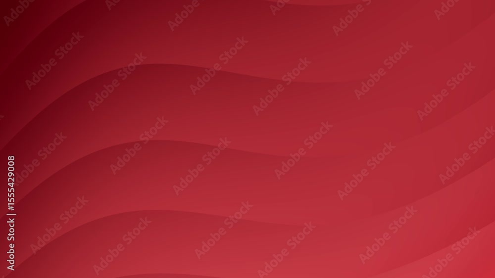 Aufkleber abstract red wave background animation seamless loop of curving lines
