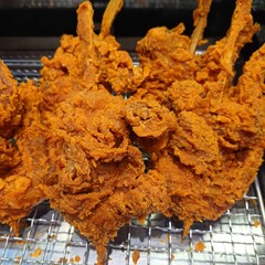 satay fried wings chicken sell at restaurant