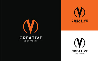 Minimalist letter M logo design for your business