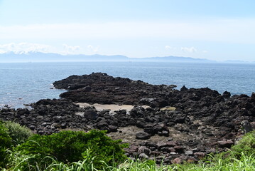薩摩半島最南端の長崎鼻の海岸風景
