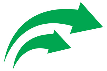 long curve arrow vector icon illustration