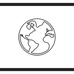 Globe icon vector. Earth sign symbol vector. Planet vector icon illustration isolated on white background