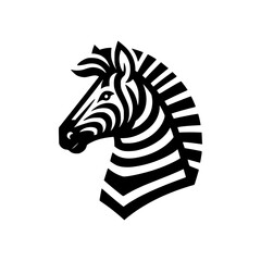 Stylized Zebra Head Vector Illustration