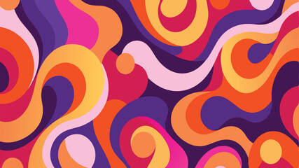 Dynamic and groovy layout perfect for decor or digital backgrounds.

