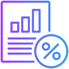 Tax report icon for accounting and finance business, website, application, printing, document, poster design, etc