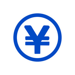 Fototapeta premium 【Business Icons – Finance】Yen Symbol Icon – Japanese Currency Mark in Circle Vector・円マークのアイコン／日本円通貨シンボルのベクター素材