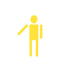 Guiding Person Icon – One Arm Out, Instruction or Attention Gesture Symbol・案内・誘導する人物のアイコン｜片手を差し出すジェスチャーのピクトグラム