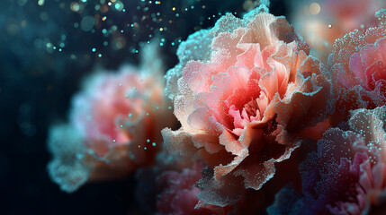 Spawning Lettuce Coral with Extended Polyps, Undersea Closeup Background Texture Wallpaper