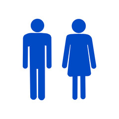 Male and Female Icons – Restroom or Gender Symbol Pictograms。男女アイコン／トイレや案内表示に使えるシンボル素材	