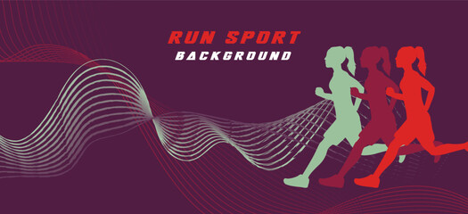Abstract Dynamic Line Sport Run Background