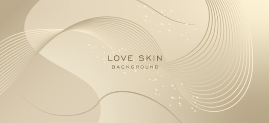 Abstract luxury cosmetic and skin background. Dynamic shapes composition with line.