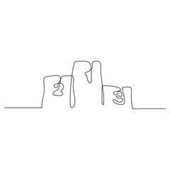 champion podium continuous line vector logo design