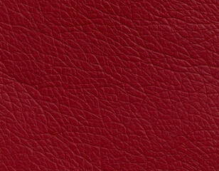 Fototapeta premium Red leather surface with fine grain texture