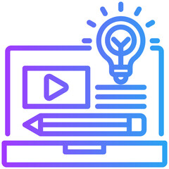 Content creation icon for content carketing, business, website, application, printing, document, poster design, etc