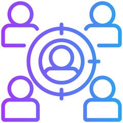 Target audience icon for content carketing, business, website, application, printing, document, poster design, etc