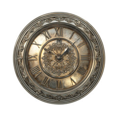 Obraz premium Elegant Vintage Wall Clock with Roman Numerals