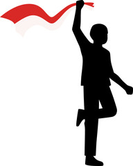 Indonesian Independence Day Celebration Silhouette