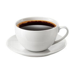 Obraz premium Perfect Brew: Classic Black Coffee in a White Cup