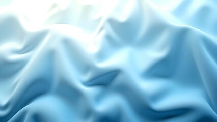 Obraz premium Smooth, light blue fabric with soft folds and gentle shadows creating a silky texture and delicate appearance.