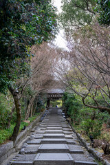A winter alley in Kyoto, Japan