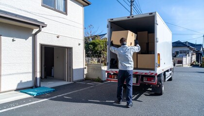 引越し作業のひとこま
