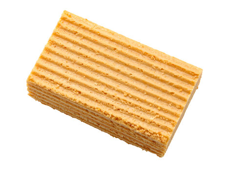 Crispy layered caramel wafer sweet dessert