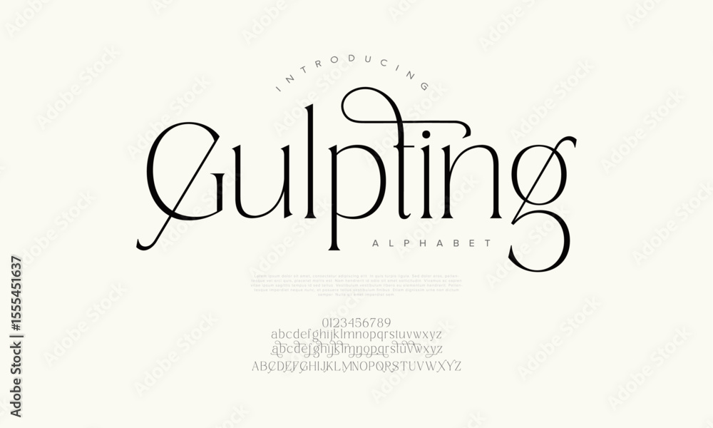 Poster thin serif font with artistic loops and calligraphic accents, perfect for upscale editorial and bran