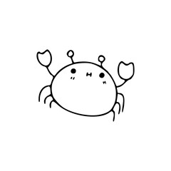 adorable sea animal flat art